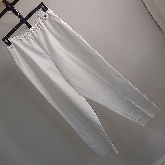 Donnkenny D.K. Gold white cotton pants 2 pockets - Picture 1 of 6